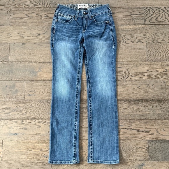 Ariat Real Denim Mid Rise Straight Leg Jeans - Picture 5 of 11